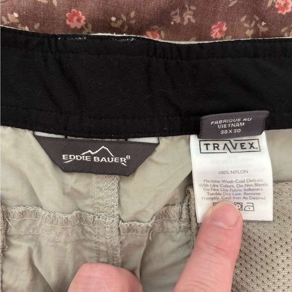 Eddie Bauer Men's Travex Tan Pants - Picture 3 of 4